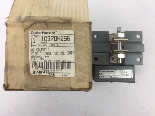 CUTLER HAMMER 10370H256 AC SOLENOID SIZE C CONT OR INT DUTY PULL TYPE 110V 60HZ