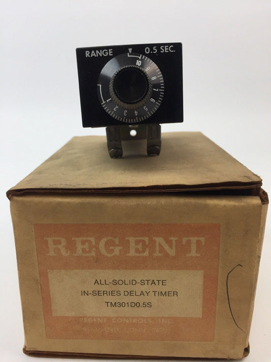 REGENT TM301D0.5S ALL SOLID STATE IN SERIES DELAY TIMER 115V 1AMP