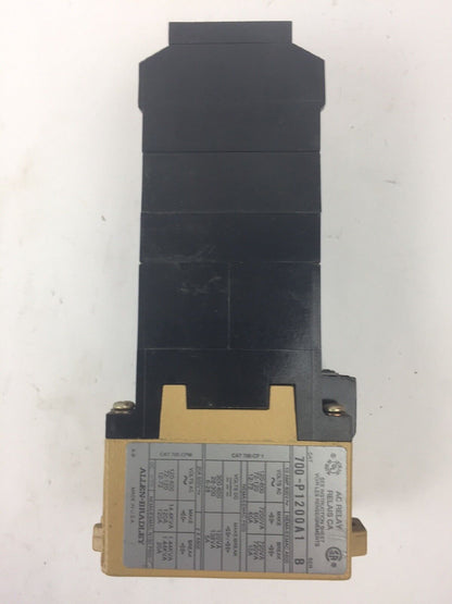 ALLEN BRADLEY 700-P1200A1 SER B AC RELAY 115-120V 60HZ 110V 50HZ COIL