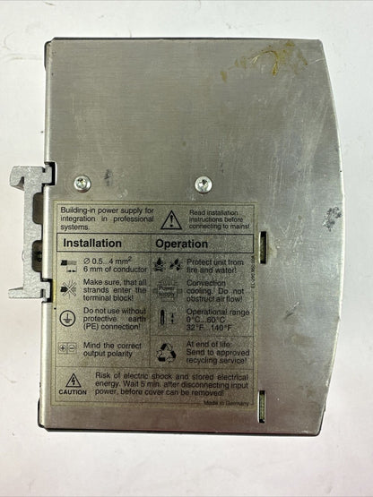 SOLA SDN 10-24-100 POWER SUPPLY 24VDC 10A 115/230VAC 6.0/2.8A