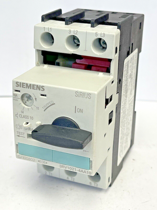 SIEMENS - 3RV1021-4AA10 - CIRCUIT BREAKER / MOTOR PROTECTOR