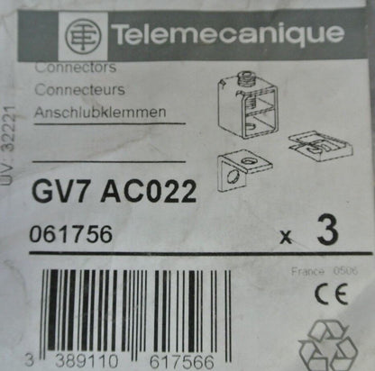 TELEMECANIQUE GV7AC022 CONNECTORS - MANUAL STARTER BOX LUGS IEC - NEW SURPLUS