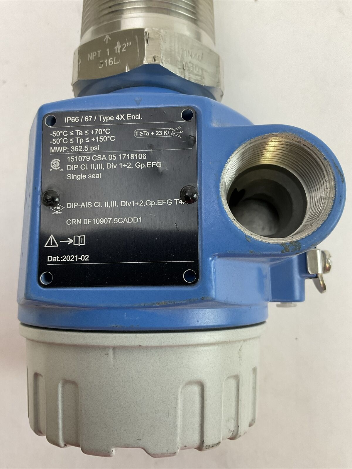 ENDRESS + HAUSER FTM51-DGJ2P1A37AA POINT LEVEL SWITCH 19...253VAC