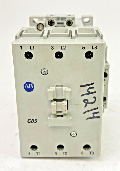 ALLEN-BRADLEY 100-C85D*00 SER. A CONTACTOR W 120 VDC COIL & 100-S CONTACT