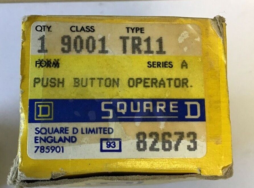 SQUARE D 9001 TR11 PUSH BUTTON OPERATOR SER.A