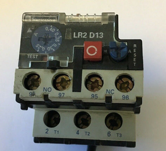 TELEMECANIQUE LR2 D1303 THERMAL OVERLOAD RELAY 600VAC 0.25-0.40A