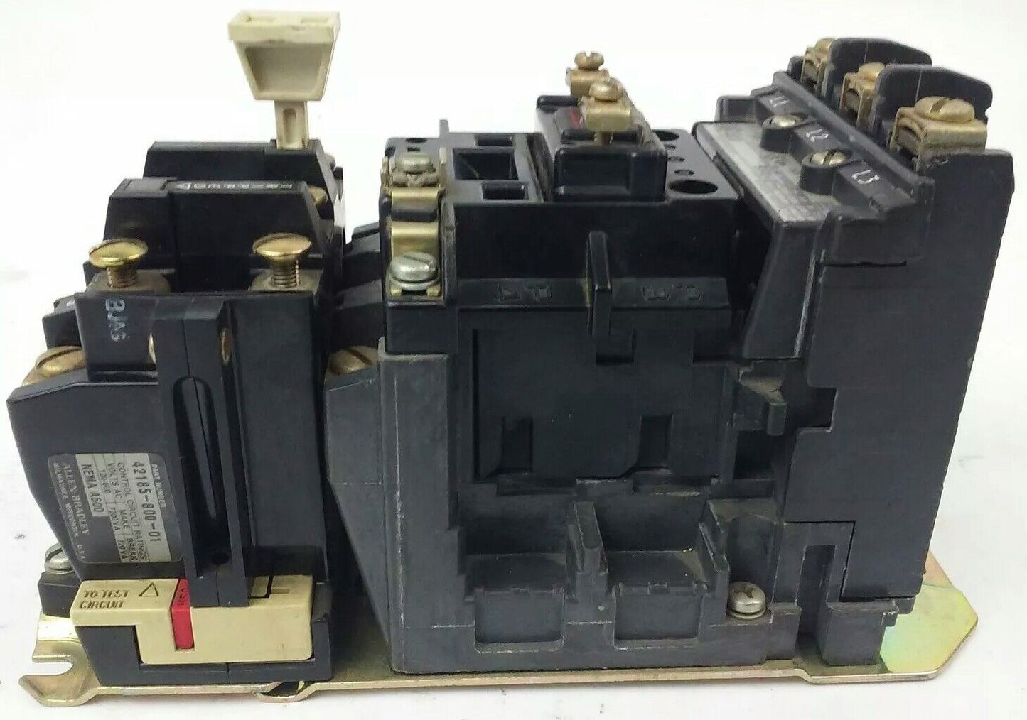 ALLEN BRADLEY 509-AOD, SER. B, STARTER, SIZE 0, 600V, 18A, 5 H.P.,120V COIL,USED