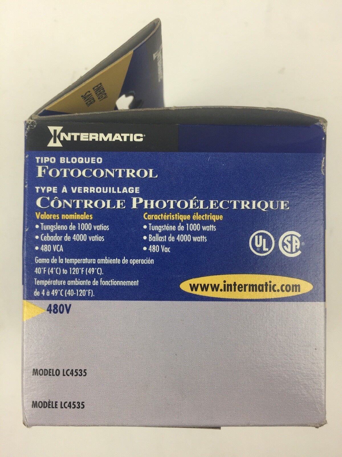 INTERMATIC LC4535 LOCKING-TYPE PHOTO CONTROL 480VAC 1000 WATTS TUNGSTEN