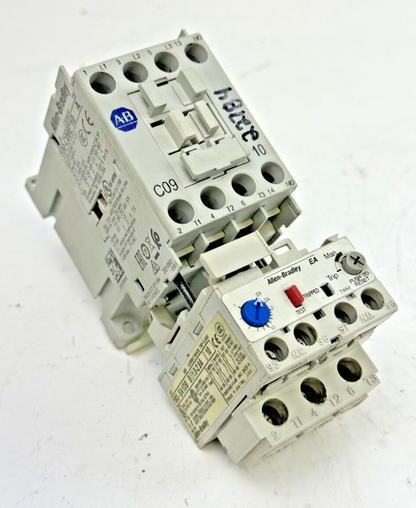 ALLEN-BRADLEY 100-C09D*10 SER. A CONTACTOR W 24VDC COIL & 193-EA1DB SER. B RELAY