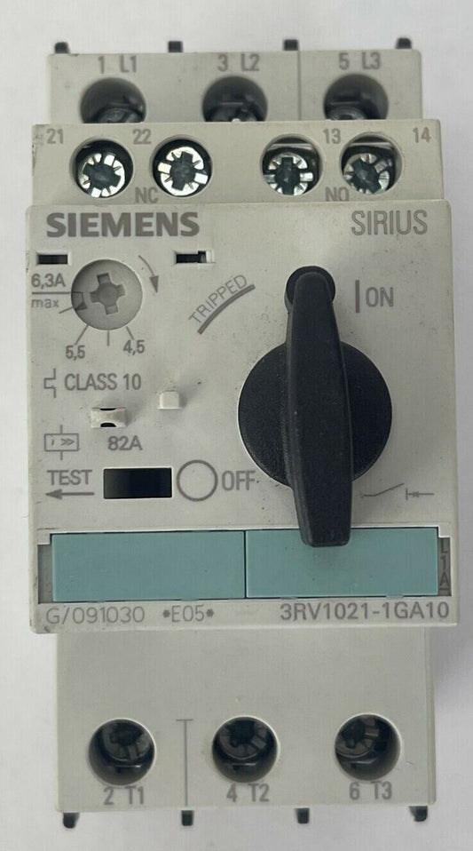 SIEMENS 3RV1021-1GA10 MOTOR CIRCUIT BREAKER 4.5-6.3A