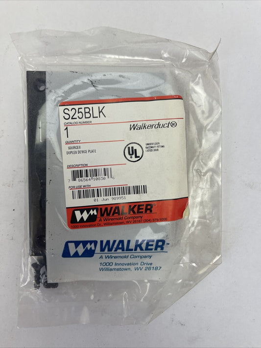 WALKER S25BLK SOURCE II DUPLEX DEVICE PLATE