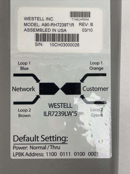 WESTELL A90-RH7239T1R REV B SEALED REPEATER HOUSING W/WESTELL 7239 (ILR7239LWI5)