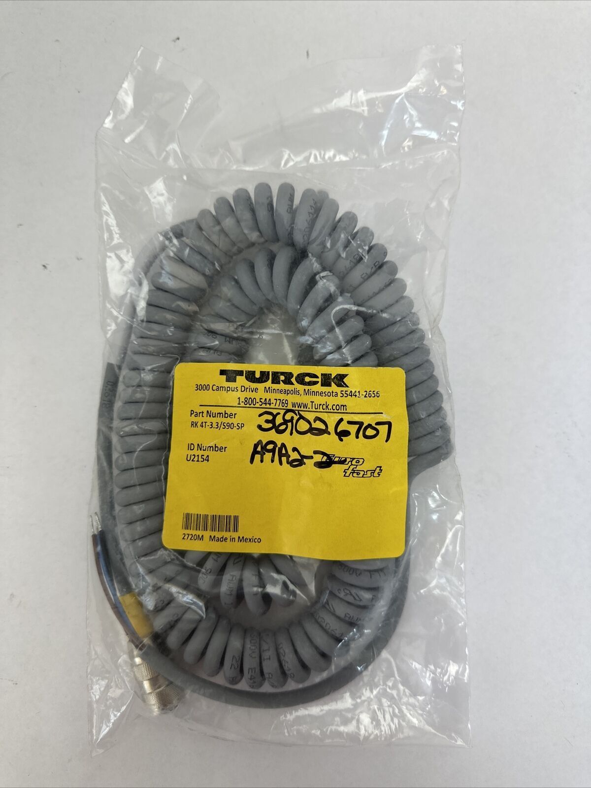TURCK RK 4T-3.3/S90-SP CORDSET