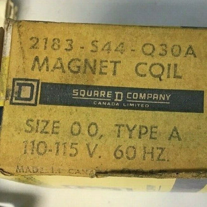 SQUARE D 2183-S44-Q30A  MAGNETIC COIL SZ.0 0 TYPE A 110-115V.60HZ