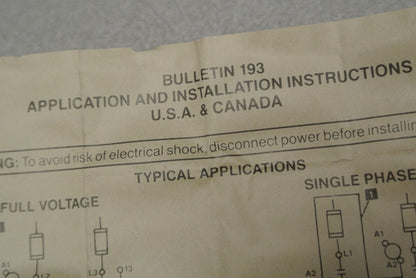 ALLEN-BRADLEY 193-BSB16 Ser. B  BIMETALLIC OVERLOAD RELAY 1.0-1.6A / NEW SURPLUS
