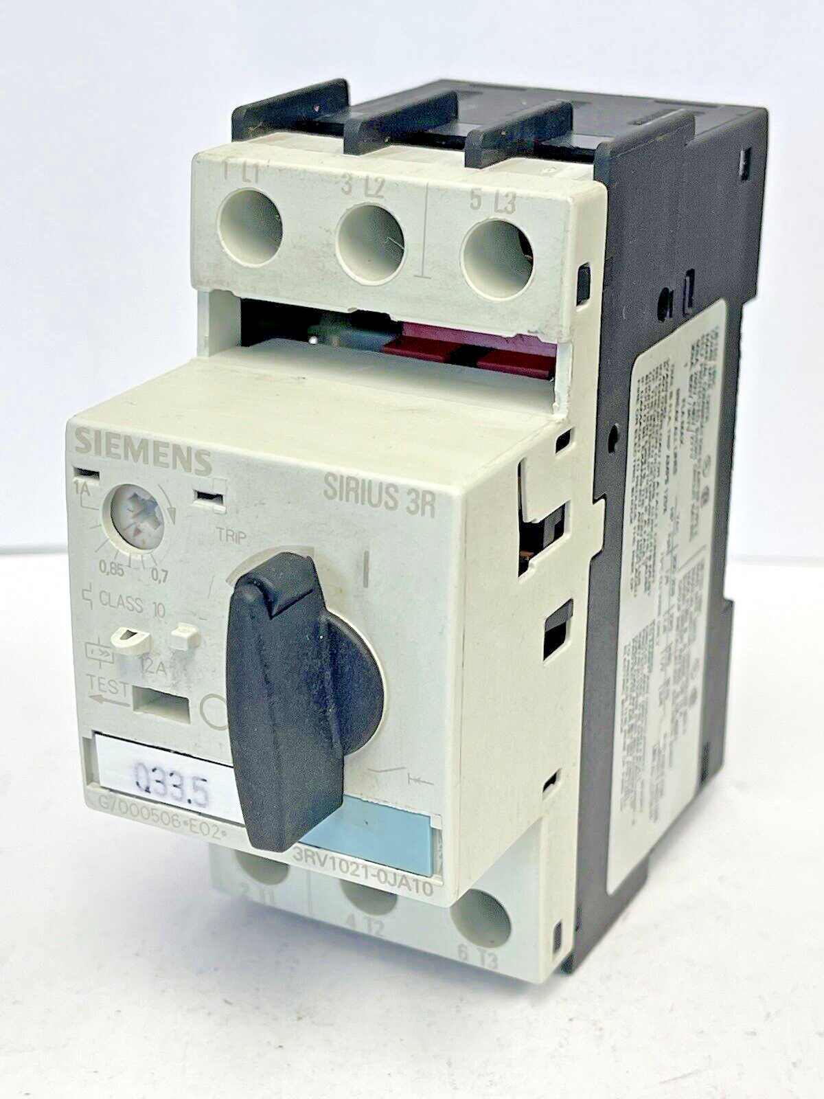 SIEMENS - 3RV1021-OJA10- CIRCUIT BREAKER / MOTOR PROTECTOR