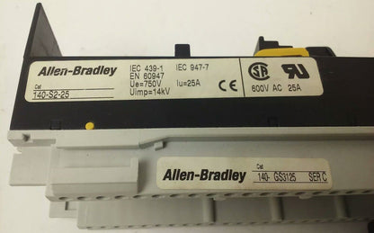ALLEN BRADLEY 140-GS3125 CONTACTOR RELAY SWITCH,60MM 54MM,600V 25A W/ 140-S2-25