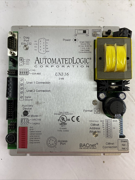 AUTOMATED LOGIC UNI/16 2MB CONTROL MODULE 24VAC 50-60HZ 7.2VA 0.3A