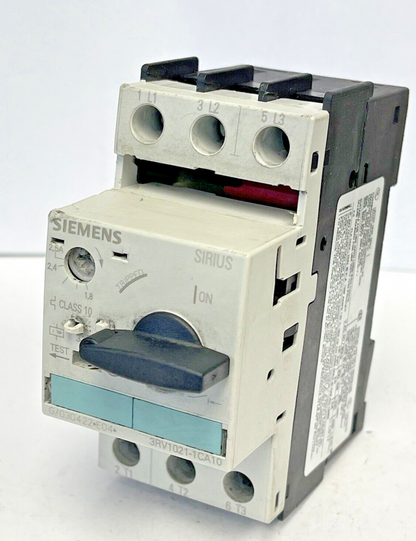 SIEMENS - 3RV1021-1CA10- CIRCUIT BREAKER / MOTOR PROTECTOR