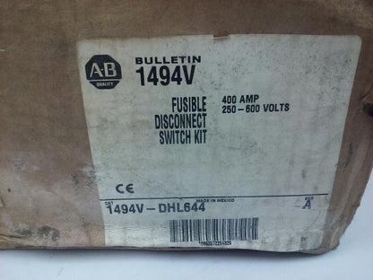ALLEN BRADLEY 1494V-DHL644 FUSIBLE DISCONNECT SWITCH KIT NO FUSE BLOCK KIT