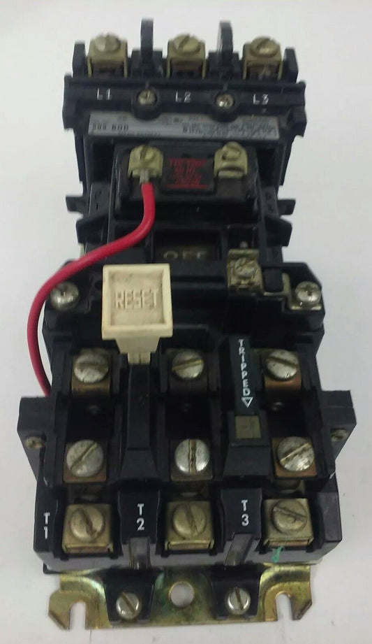 ALLEN BRADLEY 509-BOD SERIES B, SIZE 1, MOTOR STARTER, 27A, 600V,3-5P, 120V COIL