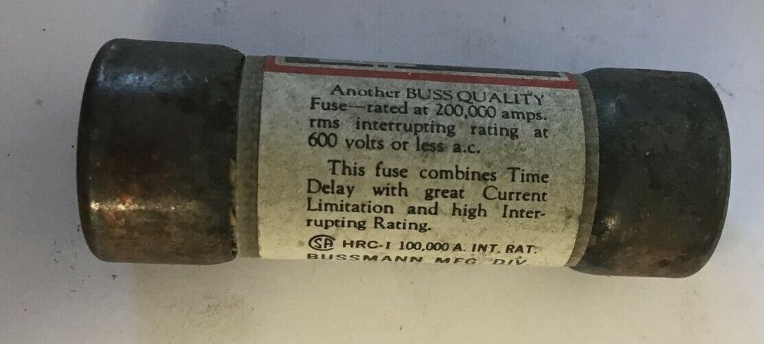 BUSS JHC 15 HI-CAP FUSE 600VAC TIME DELAY 15A CLASS J ****LOTOF10****