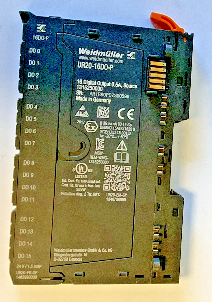 WEIDMULLER UR20-16D0-P DIGITAL OUTPUT MODULE 24VDC ****LOTOF4****
