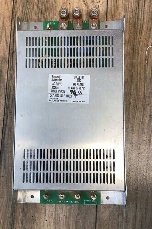 ROCKWELL AUTOMATION 2090-UXLF-HV330 RFI FILTER 500VAC AC DRIVE 3PH SER.B