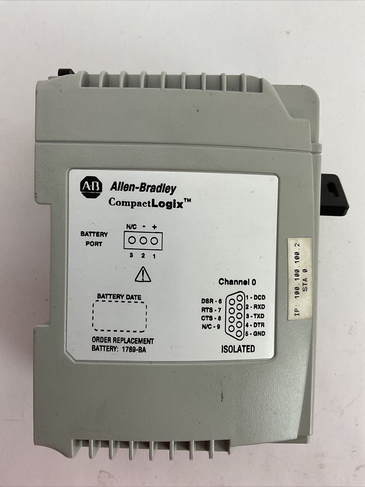 ALLEN BRADLEY 1769-L35E SER A CAT REV E01 FW REV 1.15 LOGIX 5335E PROCESSOR UNIT