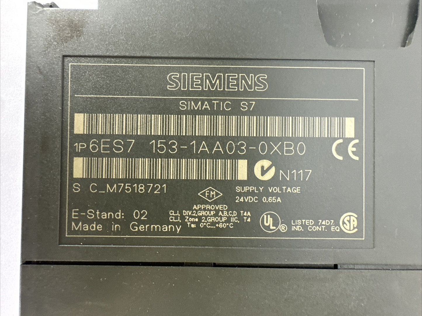 SIEMENS 1P 6ES7 153-1AA03-0XB0 INTERFACE MODULE SIMATIC S7