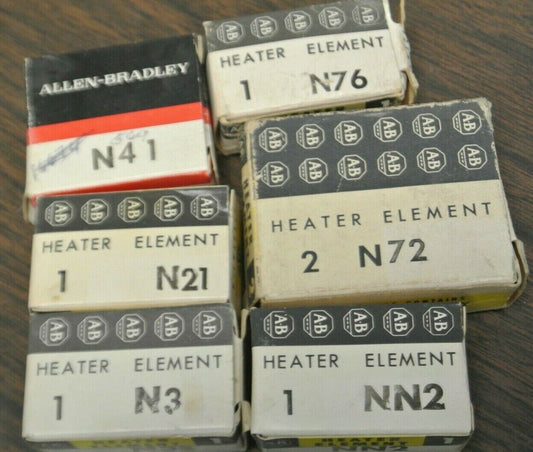 LOT of 7 / ALLEN-BRADLEY N-SERIES THERMAL OVERLOAD HEATER ELEMENTS / LIST BELOW