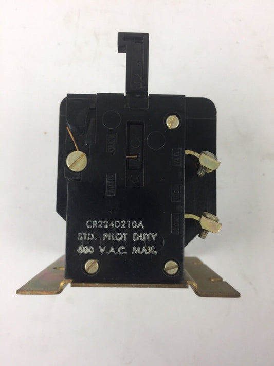 GE CR224D210A RELAY STD PILOT DUTY 600 VAC MAX