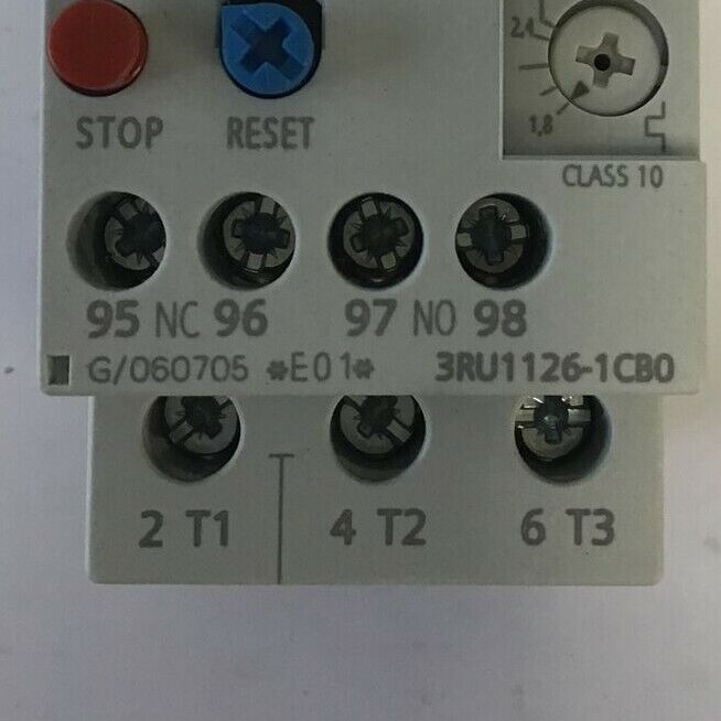 SIEMENS 3RU1126-1CB0 OVERLOAD RELAY CLASS 10