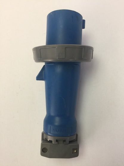 HUBBEL 363P6W PIN & SLEEVE WATERTIGHT PLUG 63A 220VAC 2 POLE 3 WIRE GROUNDING (3