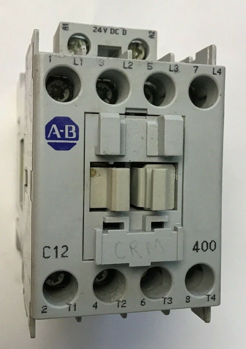 ALLEN BRADLEY 100-C12D*400 CONTACTOR SER,A 690V 32A 600VAC COIL 24VDC