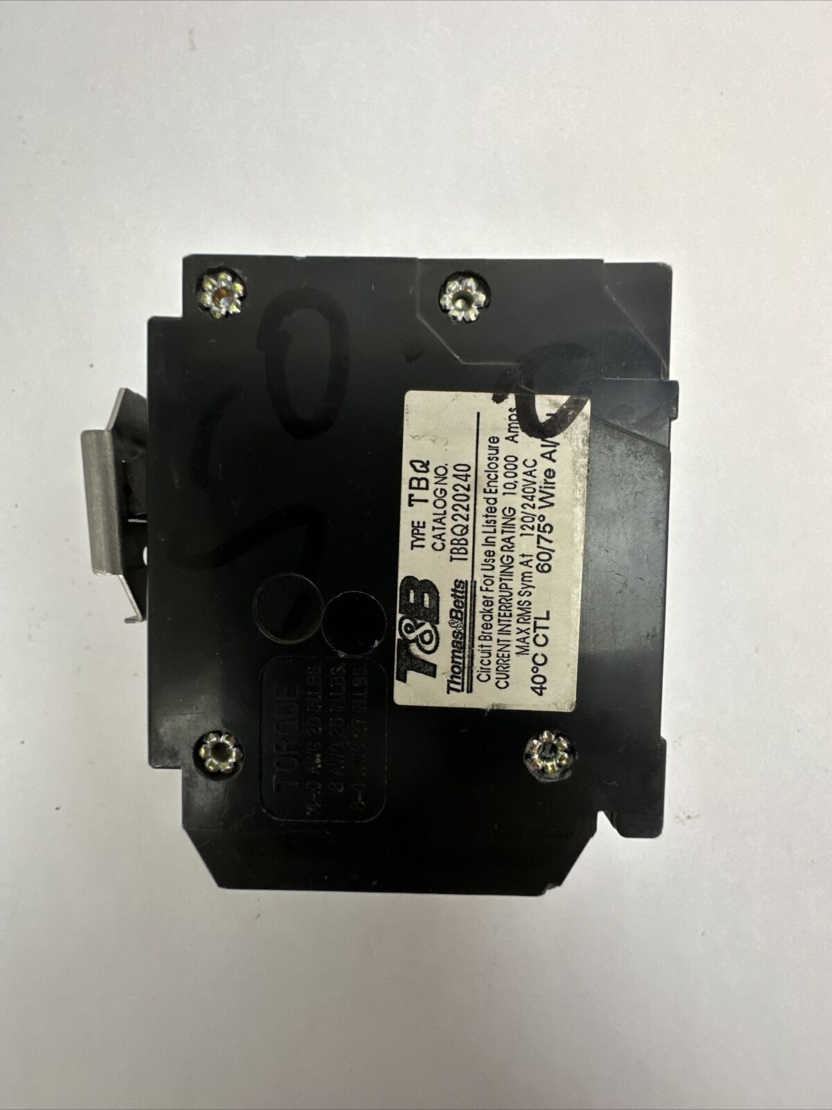 T&B TBBQ220240 CIRCUIT BREAKER 20/40/40/20AMP 4POLE 120/240VAC