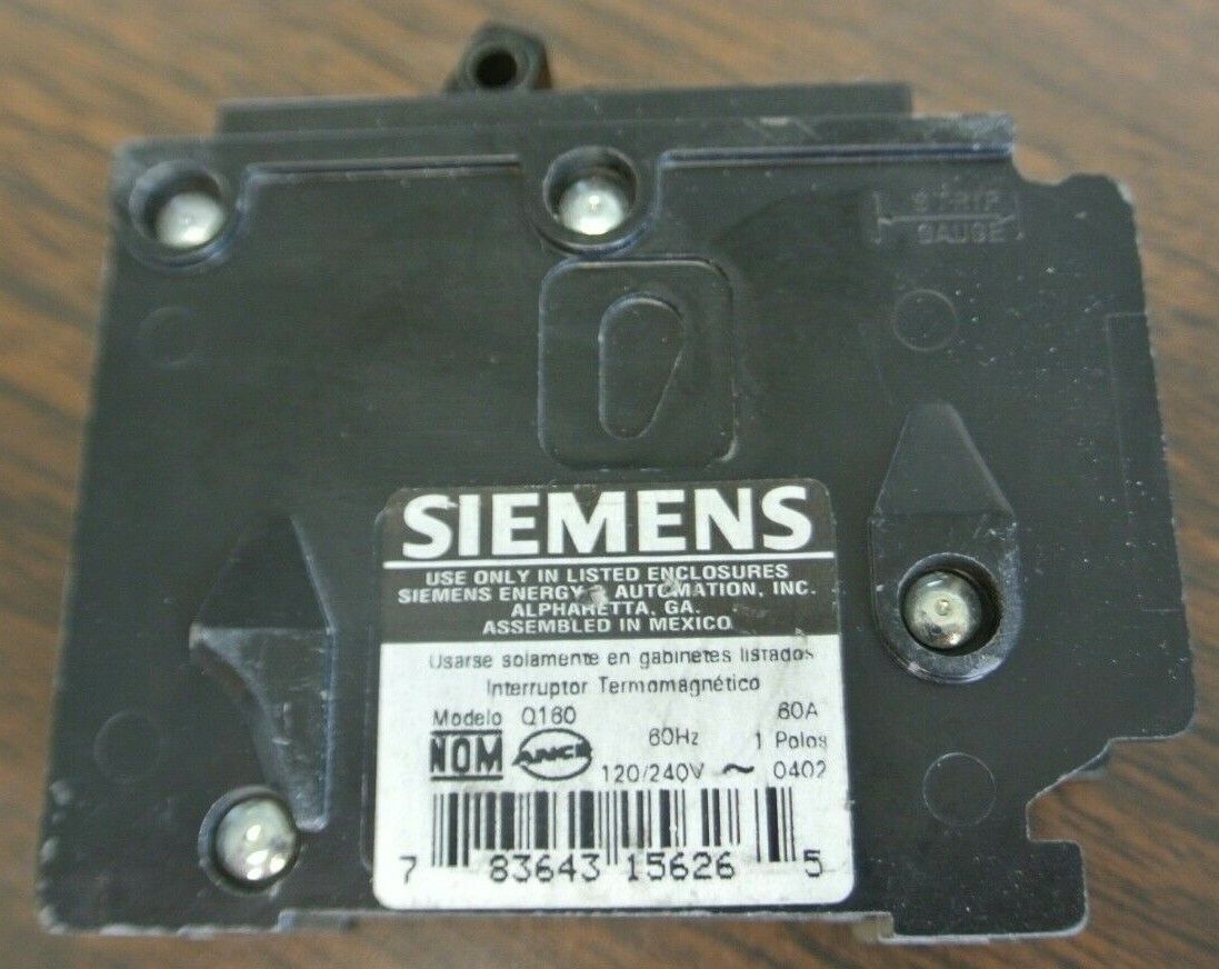 SIEMENS Q160 CIRCUIT BREAKER / 60A / 120/240VAC / 1-POLE / NEW SURPLUS