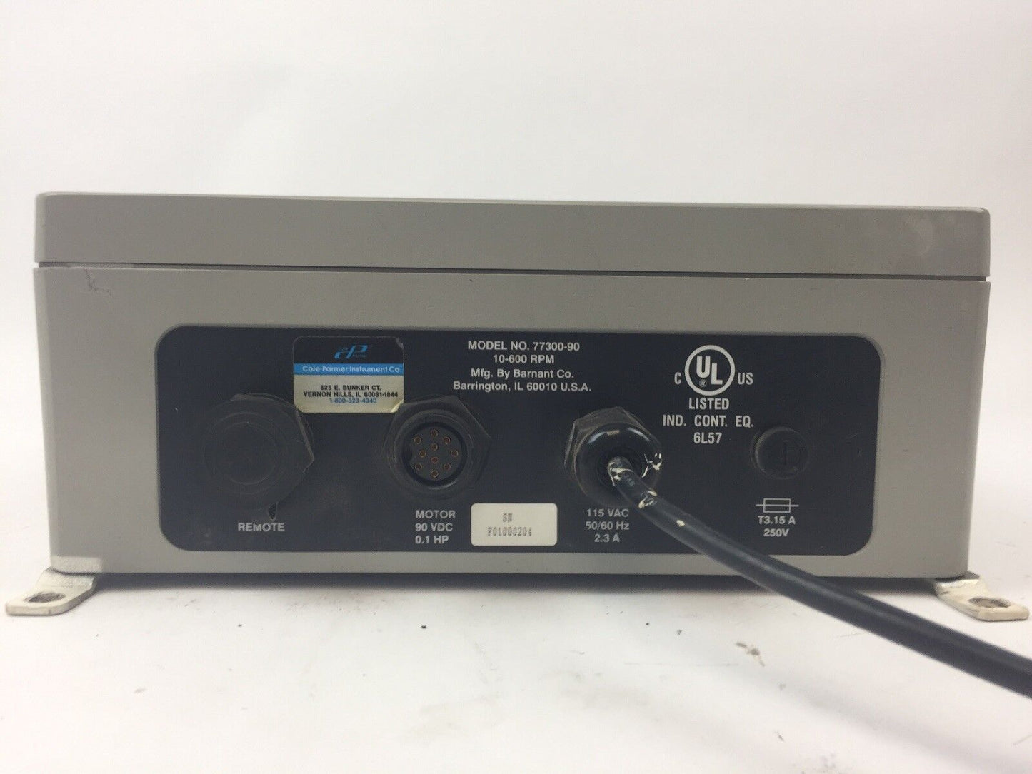 MasterFlex L/S 77300-90 DIGITAL MODLULAR DRIVE 10-600 RPM 115VAC 50/60HZ 2.3A