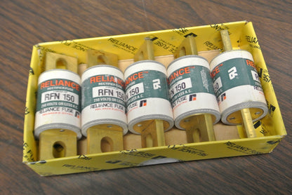 BOX of 5 / RELIANCE RFN150 RECTIFIER FUSES / 250V / 150A / NEW SURPLUS / RFN-150