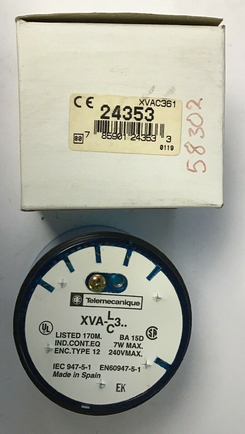 TELEMECANIQUE XVAC361 STACKABLE LIGHT BLUE LENS