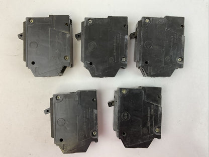GE THQL1125 25AMP 120/240VAC 1POLE CIRCUIT BREAKER (LOT OF 5)