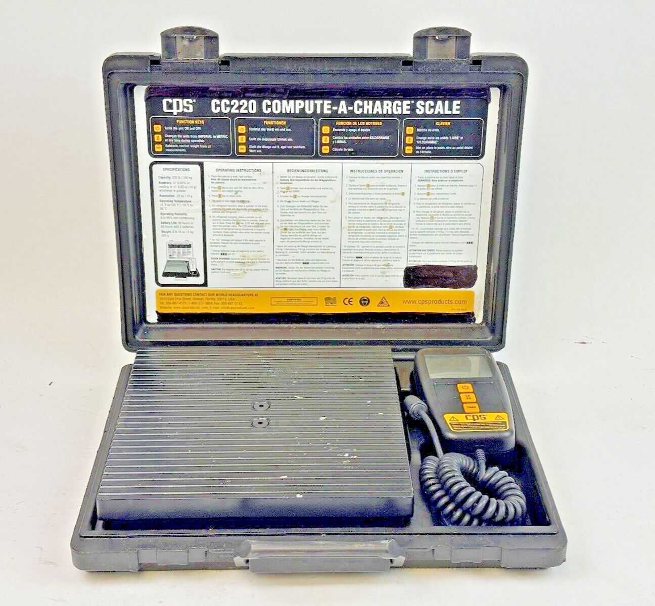 CPS - CC220 - COMPUTE-A-CHARGE SCALE - REFRIGERANT CHARGING SCALE