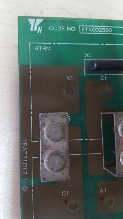 YASKAWA CIRCUIT BOARD ETX002550 YPAT21017-1