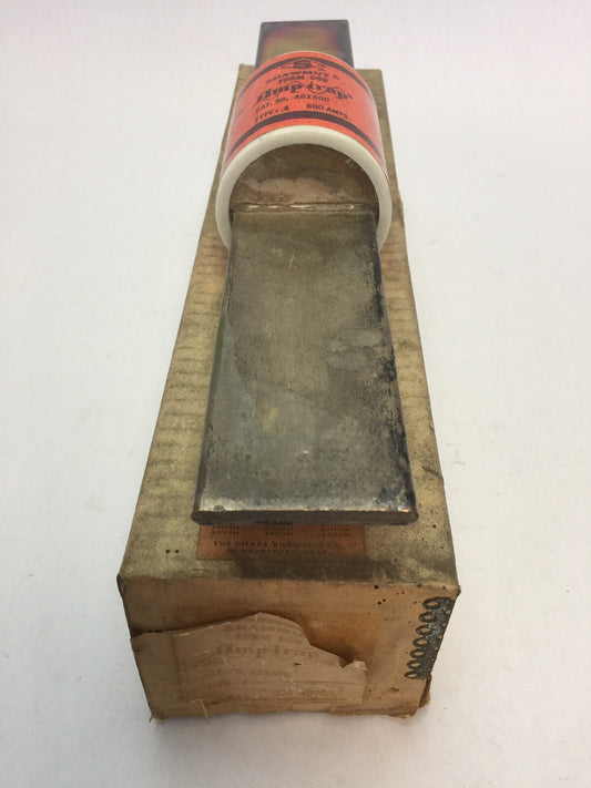 SHAWMUT AMPTRAP A6X600 FUSE 600 AMP 600 VOLTS AC/DC TYPE 4 FORM 600