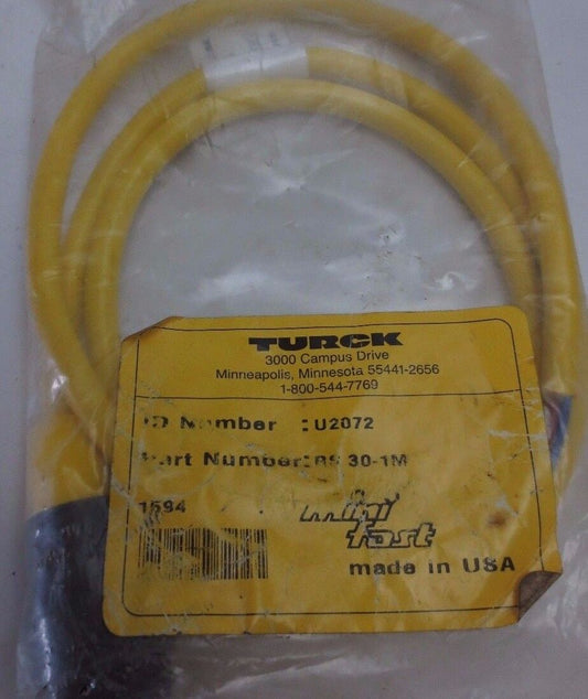 TURCK MINI-FAST RS 30-1M / U2072 - CORDSET - NEW SURPLUS