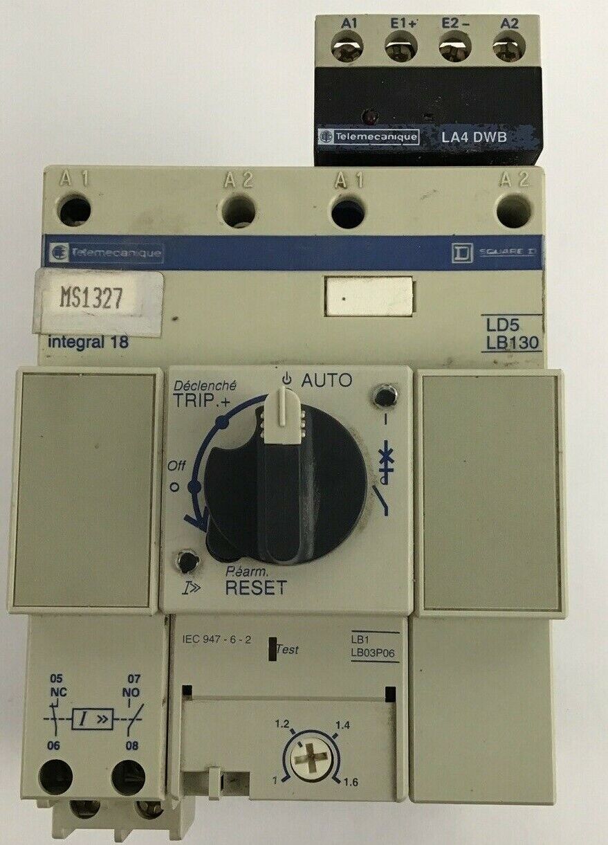 TELEMECANIQUE LD5 LB130 STARTER W/LA4 DWB RELAY