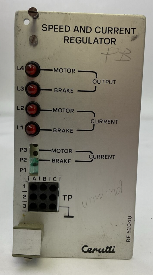 CERUTTI RE52040 SPEED AND CURRENT REGULATOR