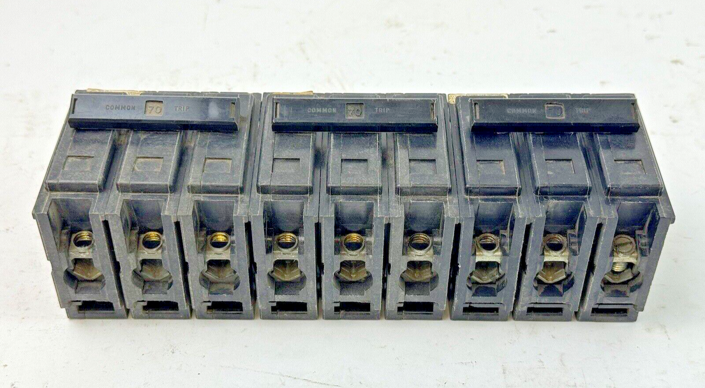 WESTINGHOUSE * LOT OF 3*  HQP3070H - CIRCUIT BREAKERS - 3 POLE/240VAC/70A