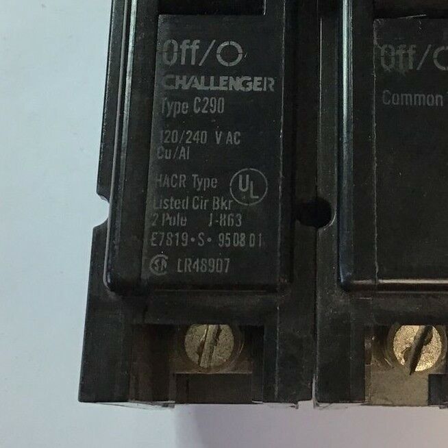 CHALLENGER C290 CIRCUIT BREAKER  120/240VAC 2POLE TYPE HACR