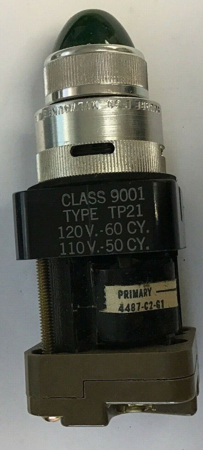 SQUARE D 9001 TP-21G2 120/110V 60/50CY GREEN PILOT LIGHT